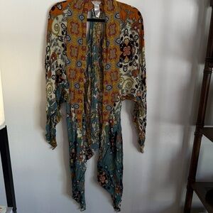 Free People Vibrant Floral Kimono